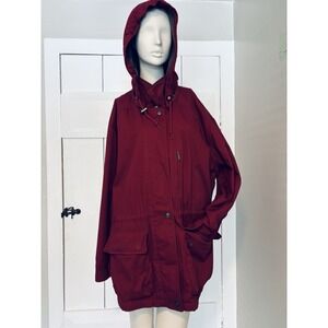 Vintage Pacific‎ Trail Outdoorwear Jacket Red Women XL Winter Hood Cargo Read